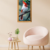 Poster Leucistic cardinal 