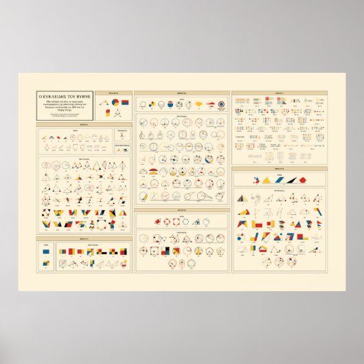 Poster L'euclide de Byrne - grec (Devant)