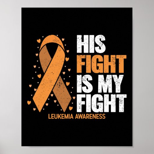 Poster Leukémie Sensibilisation Son combat est mon combat (Devant)