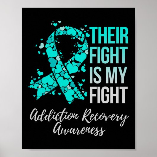 Poster Leur Combat Est Mon Combat Addiction Récupération (Devant)