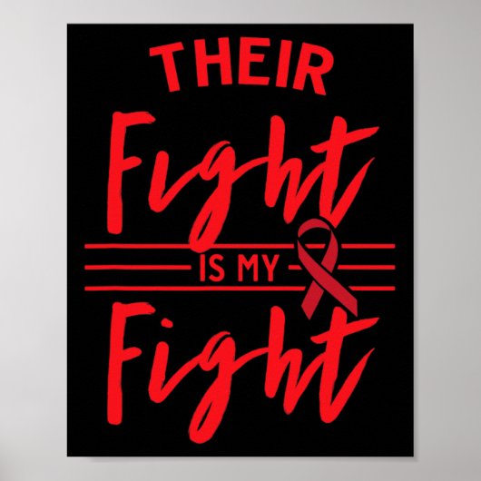 Poster Leur combat est Mon combat Conscience du cancer du (Devant)