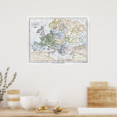 Poster L'Europe à la mort de Charles le Grand : 814 après (Cuisine)