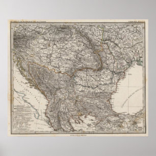 Poster L'Europe de l'Est, Russie du sud, Turquie