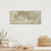 Poster L'Europe divisée en royaumes, empires (Cuisine)