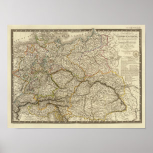 Poster L'Europe, lAustria de centrums, Allemagne