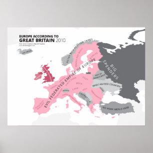 Poster L'Europe selon la Grande-Bretagne