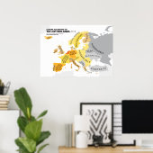 Poster L'Europe selon la Pays-Bas (Bureau à domicile)