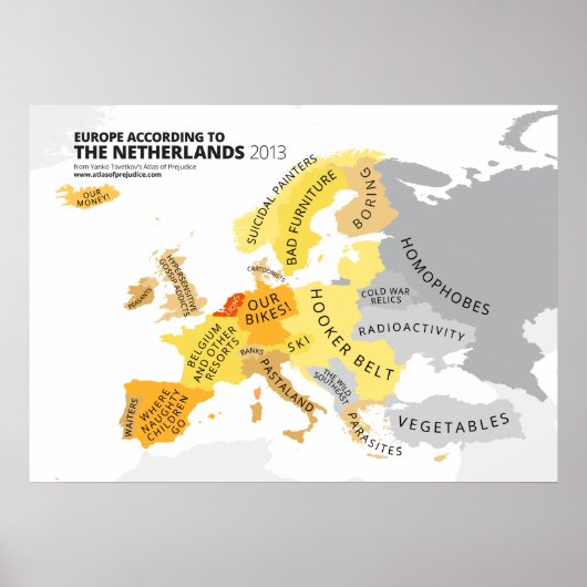 Poster L'Europe selon la Pays-Bas (Devant)