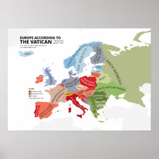 Poster L'Europe selon le Vatican
