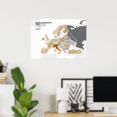Poster L'Europe selon l'Italie (Bureau à domicile)