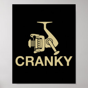 Poster Leurre de pêche vintage Crankit Cranky drôle de pê