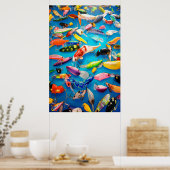 Poster Leurres de pêche (Cuisine)
