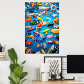 Poster Leurres de pêche (Bureau à domicile)