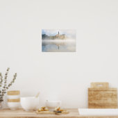 Poster Levée de soleil de Foggy au lac Bled (Cuisine)