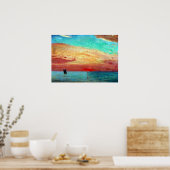 Poster Levée de soleil de Fujishima Takeji au-dessus de l (Cuisine)