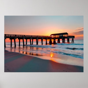 Poster Levée de soleil de l'île Tybee