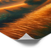 Poster Levée de soleil de montagne rustique (Coin)