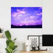 Poster Levée de soleil violette (Bureau à domicile)