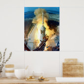 Poster Levée du véhicule spatial Apollo 11 Saturn V (Cuisine)