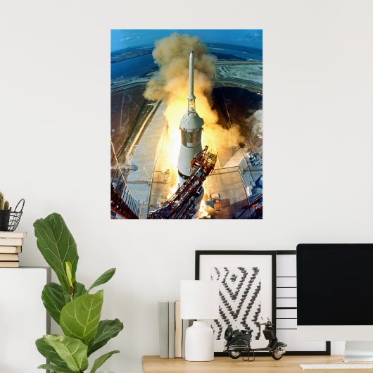 Poster Levée du véhicule spatial Apollo 11 Saturn V (Bureau à domicile)