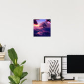 Poster Levée majestueuse de soleil dans la forêt marécage (Bureau à domicile)