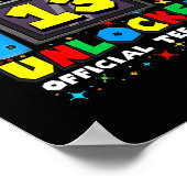 Poster Level 13 Unlocked Gamer 13th Birthday Gift Video G (Coin)