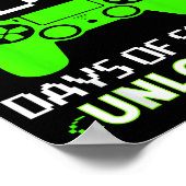 Poster Level 67 Days Of School Unlocked Funny Gamer Kids  (Coin)