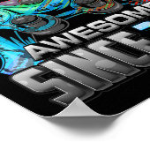 Poster Level 6 Unlocked Awesome Since 6th Birthday Gaming (Coin)