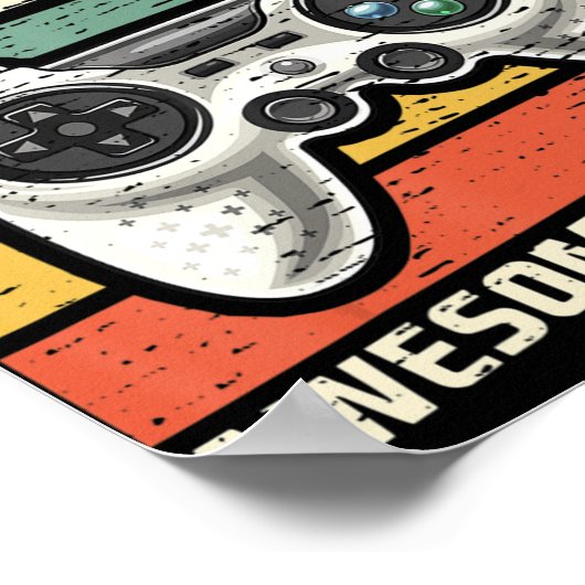 Poster Level 8 Awesome 2014 Video Game 8th Birth (Coin)