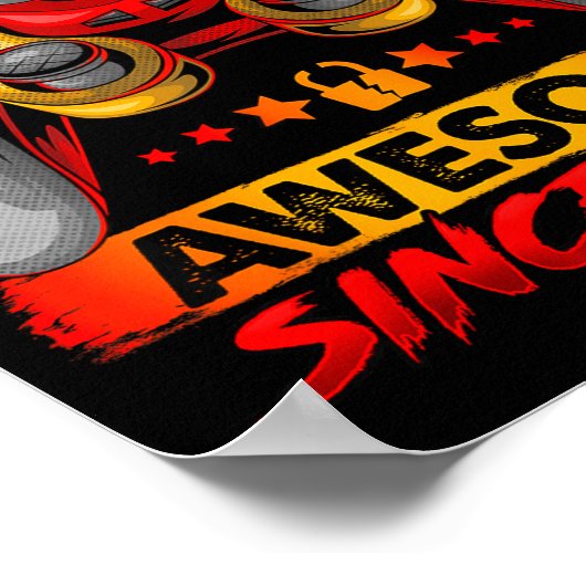 Poster Level 8 Unlocked 8 Year Old Boys 8th Birthday Boy (Coin)