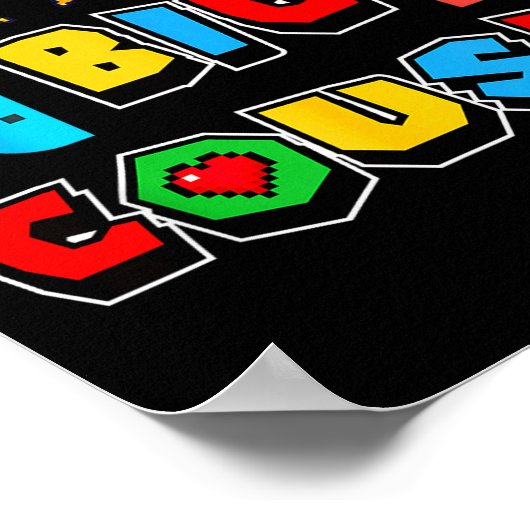 Poster Leveling Up To Big Cousin Funny Gaming Video Game  (Coin)
