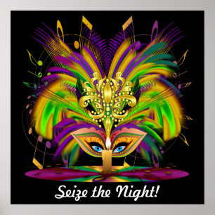 Poster L'événement de carnaval de mardi gras regardent