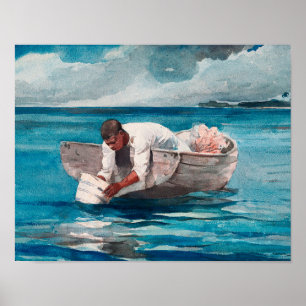 Poster L'Éventail à eau (vers 1888–1889)   Winslow Homer