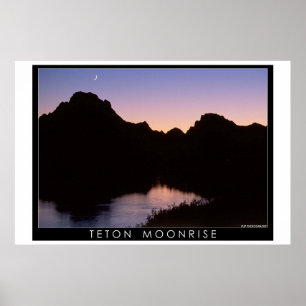 Poster Lever de la lune de Teton