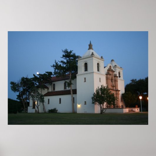 Poster Lever de la lune sur la vieille mission (Devant)