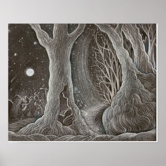 Poster Lever de lune à la croisée des chemins (Devant)