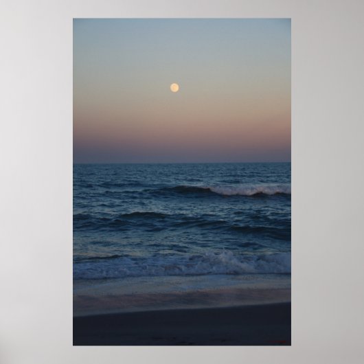 Poster Lever de lune au-dessus de l'océan #4705 (Devant)