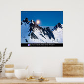 Poster Lever de lune au-dessus des montagnes (Cuisine)