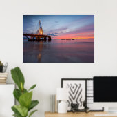 Poster Lever De Lune Et Coucher Du Soleil (Bureau à domicile)