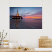 Poster Lever De Lune Et Coucher Du Soleil (Cuisine)