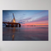 Poster Lever De Lune Et Coucher Du Soleil (Devant)