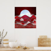 Poster Lever de lune rouge (Cuisine)