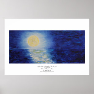 Poster Lever de lune sur le lac Michigan II