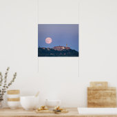 Poster Lever de lune sur Pienza (Cuisine)