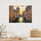 Poster Lever de soleil à Hambourg (Cuisine)