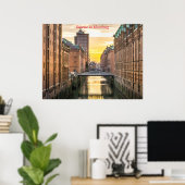 Poster Lever de soleil à Hambourg (Bureau à domicile)