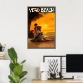 Poster Lever de soleil à Vero Beach Comté d'Indian River (Bureau à domicile)
