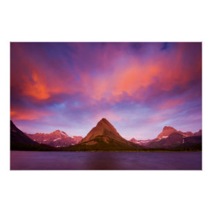 Poster Lever de soleil au glacier