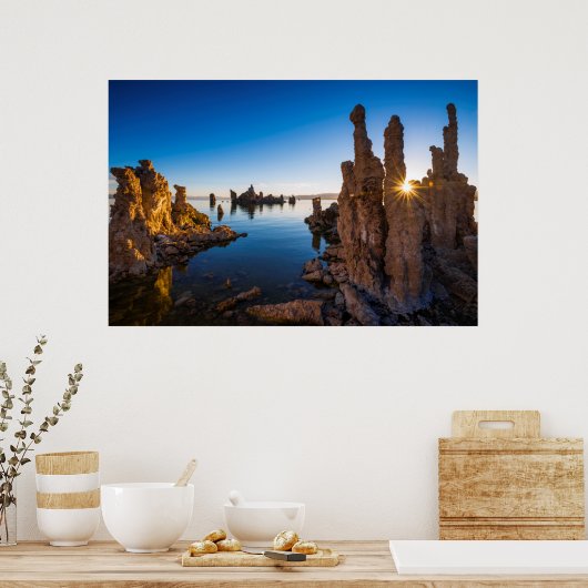 Poster Lever de soleil au lac Mono, Californie (Cuisine)