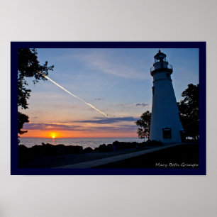 Poster Lever de soleil au phare de Marblehead
